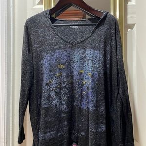 Lane Bryant hooded long sleeve shirt